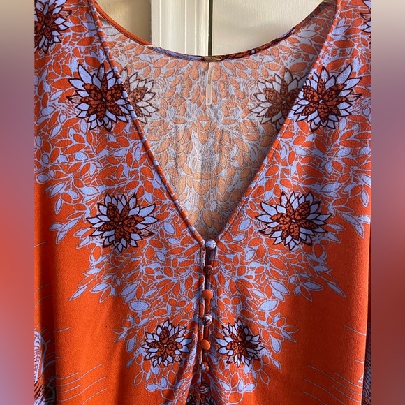 Free people birds of a feather button front boho blouse Large - Picture 5 of 10